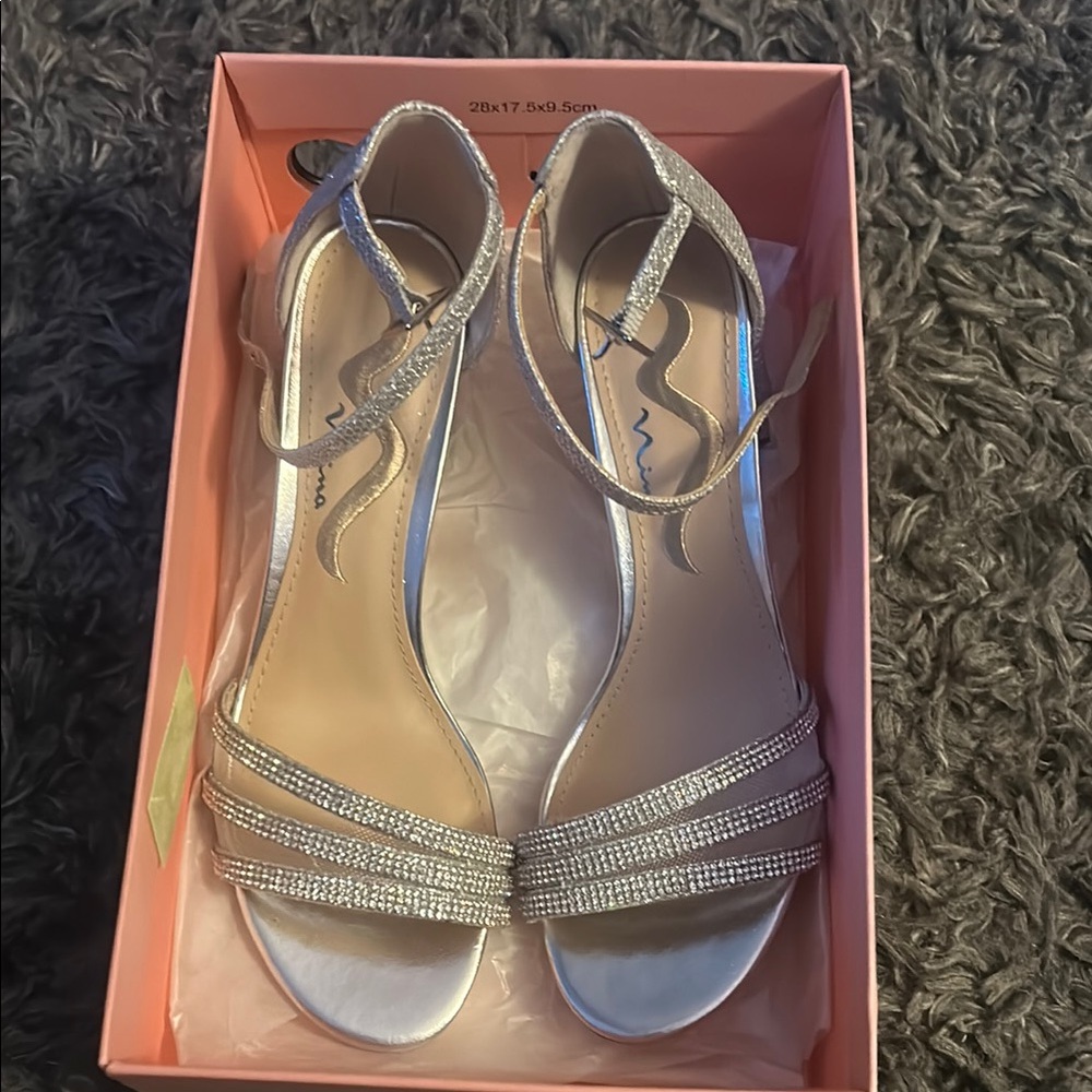 Nina silver heels